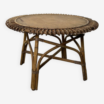 Rattan sun coffee table