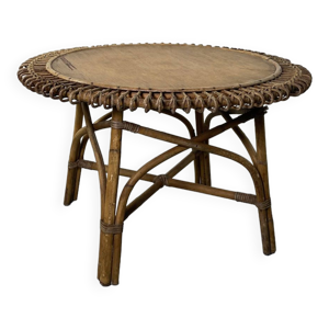 table basse soleil en - rotin