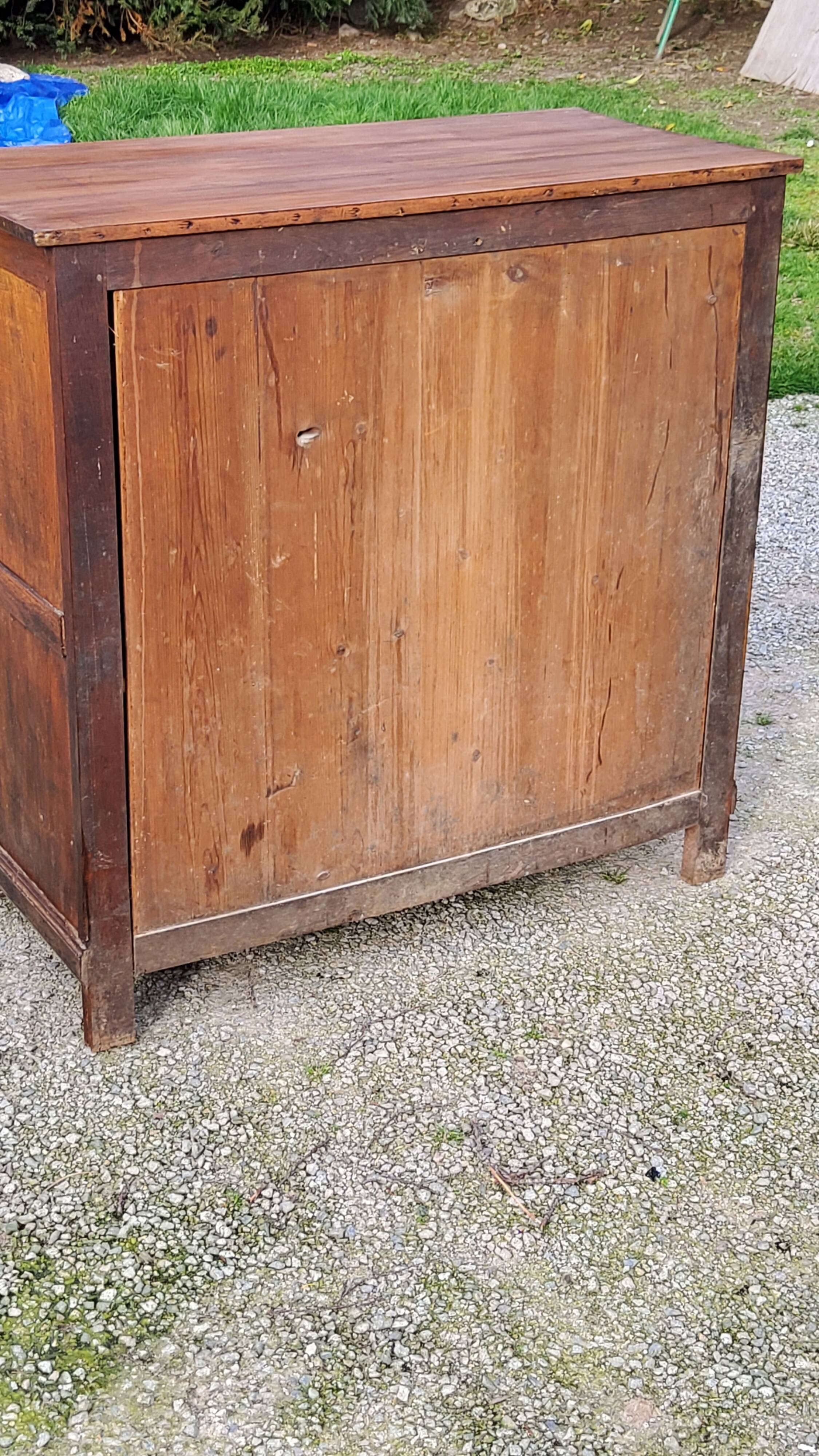 Parisian sideboard in solid oak and solid poplar early 20th century
