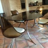 Set table and 4 chairs Boris TABACOFF. 1970.