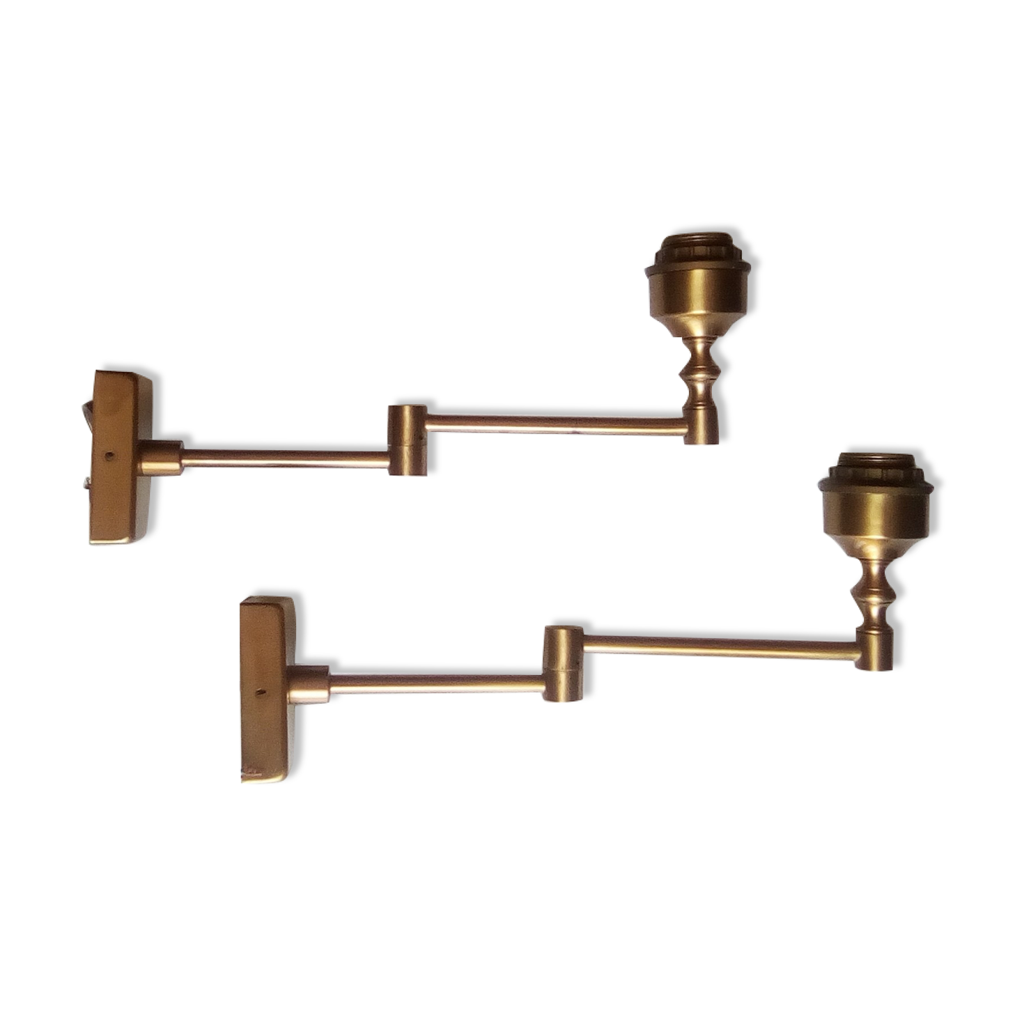 Pair of brass sconces 60/70s