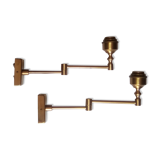 Pair of brass sconces 60/70s