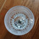 Antique glass and metal sugar bowl