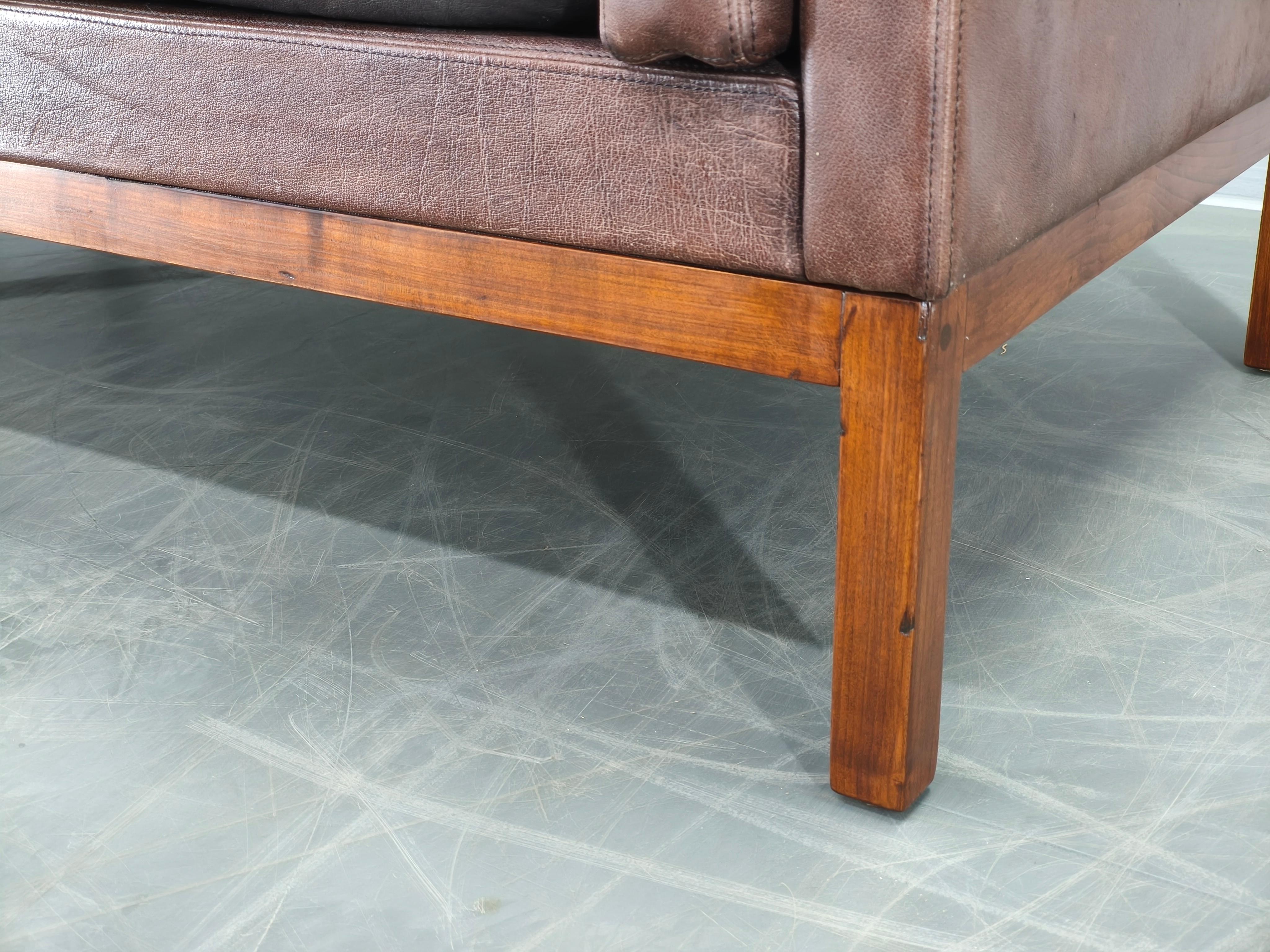 Jørgen Kastholm JK 922 Vagon Buffalo Leather Sofa Denmark