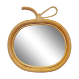 Rattan apple mirror