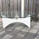 TZ75 round glass coffee table by Werner Blaser for 't Spectrum 1960s