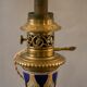 Paire de vases Longwy montés en lampe avec monture en bronze doré, fin XIXe