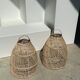 Suspension en rotin en forme de cloche d25 h28