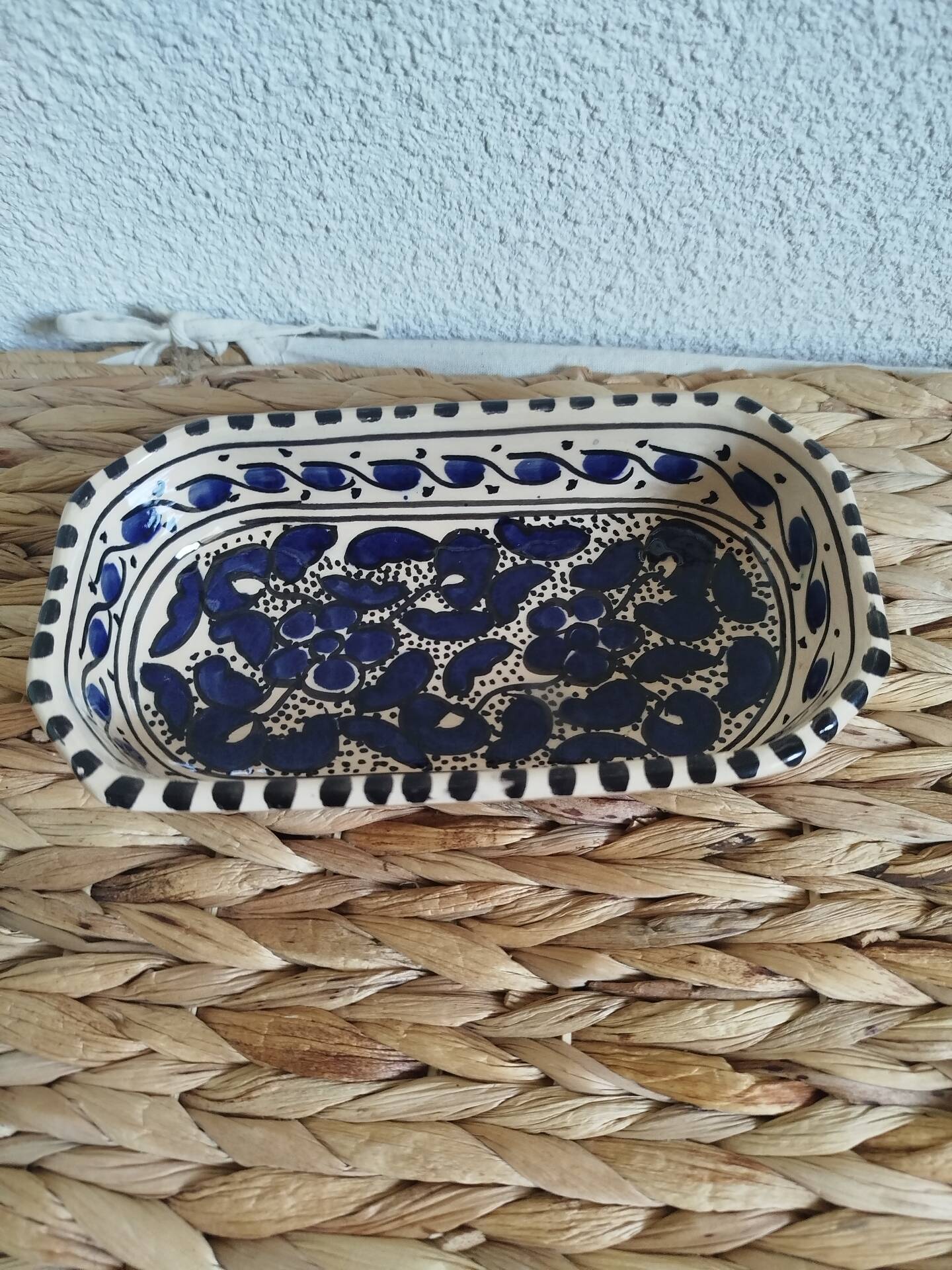 Handcrafted glazed ceramic bowl