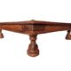 Ancient Indian ritual table of the Bajot type, wood and brass – Rajasthan