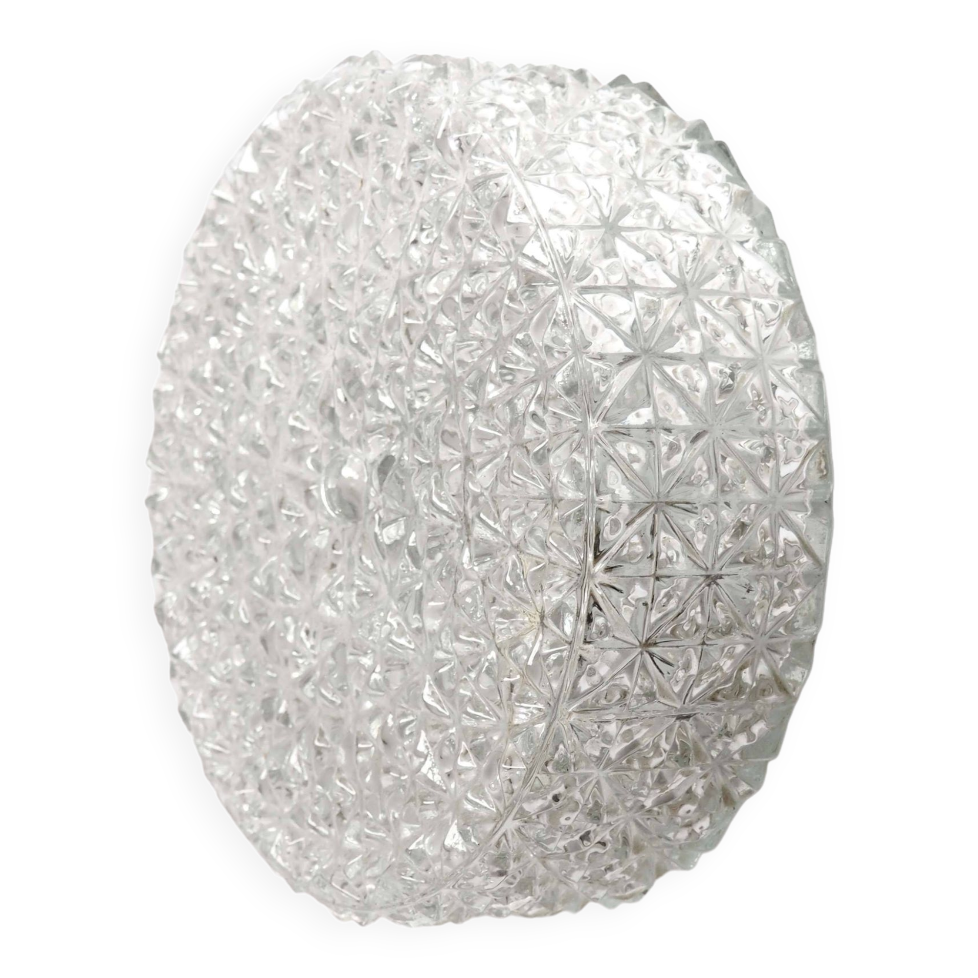 Embossed glass ceiling light