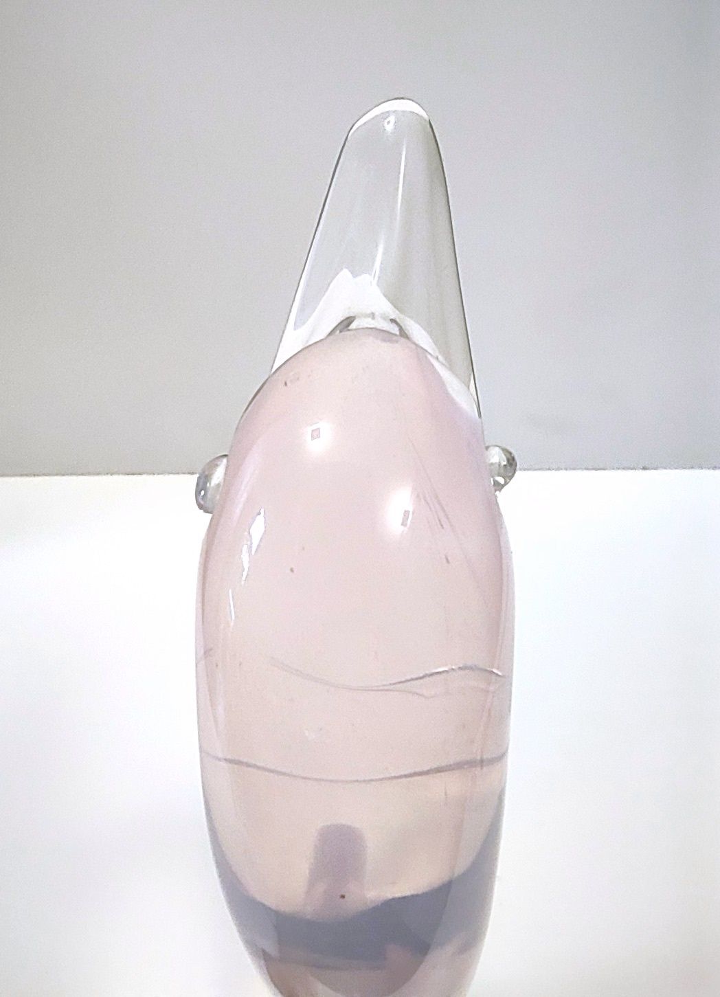 Pink Sommerso Murano glass swan by Elio Raffaeli, Italy