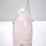 Pink Sommerso Murano glass swan by Elio Raffaeli, Italy