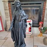 Notre dame des douleurs en fonte ancienne Statue religieuse