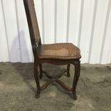 Suite of 6 Louis XV chairs in oak, 19th century