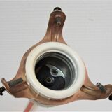 Suspension opaline flower and vintage brass