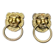 2 brass lion handles in Louis XIV style