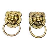 2 brass lion handles in Louis XIV style