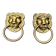 2 brass lion handles in Louis XIV style