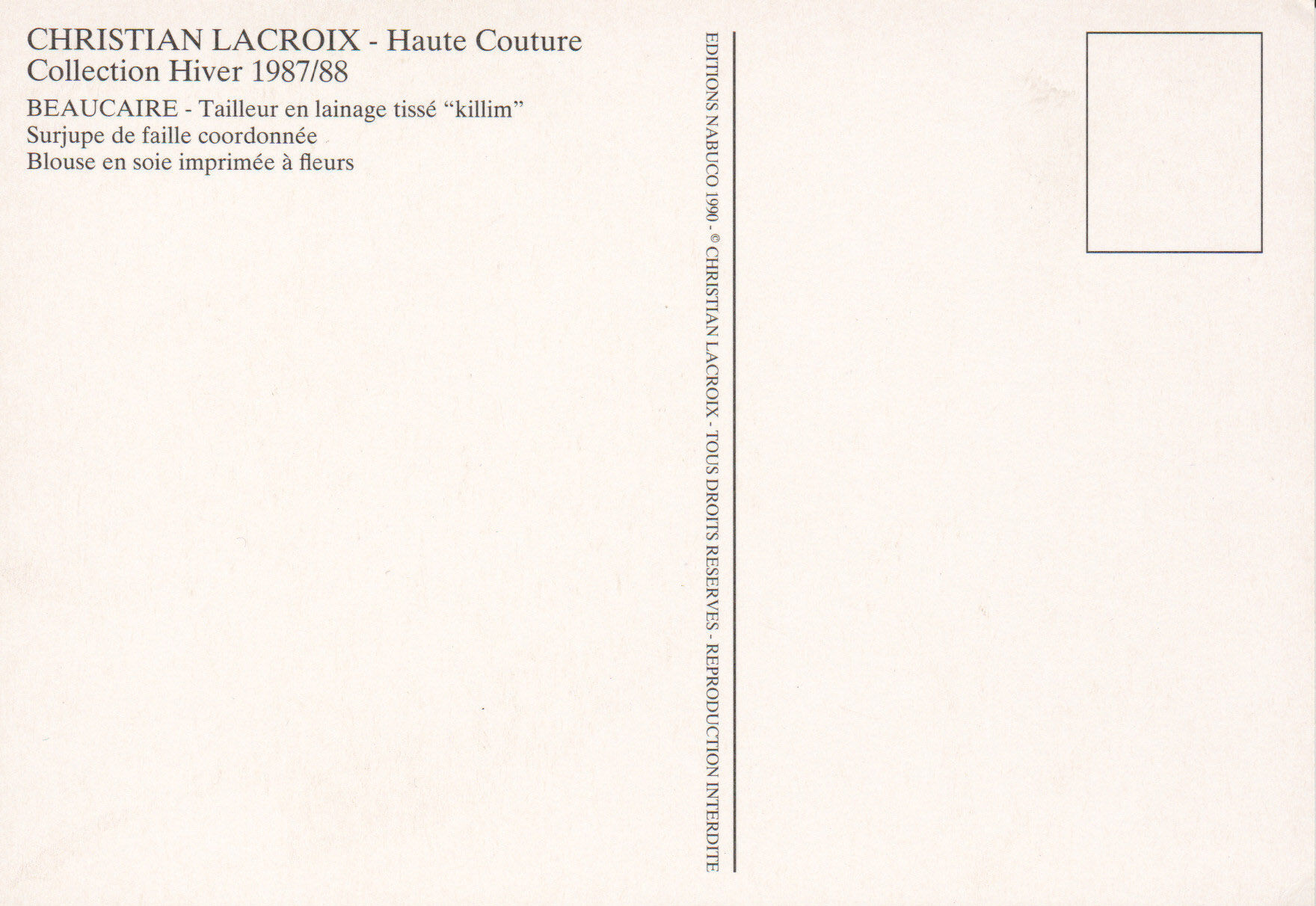 Press sketch Christian Lacroix