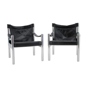 Chaise safari en cuir