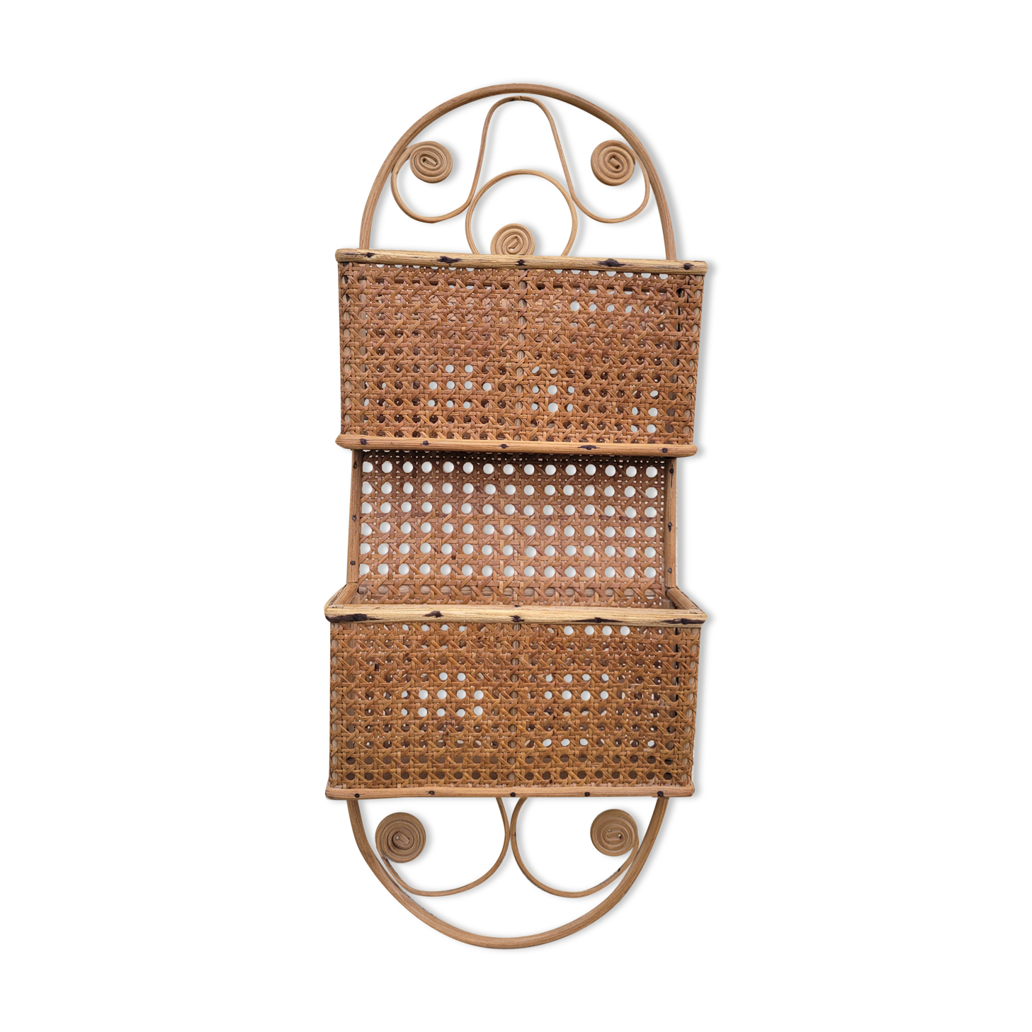 Rattan mail rack and canning