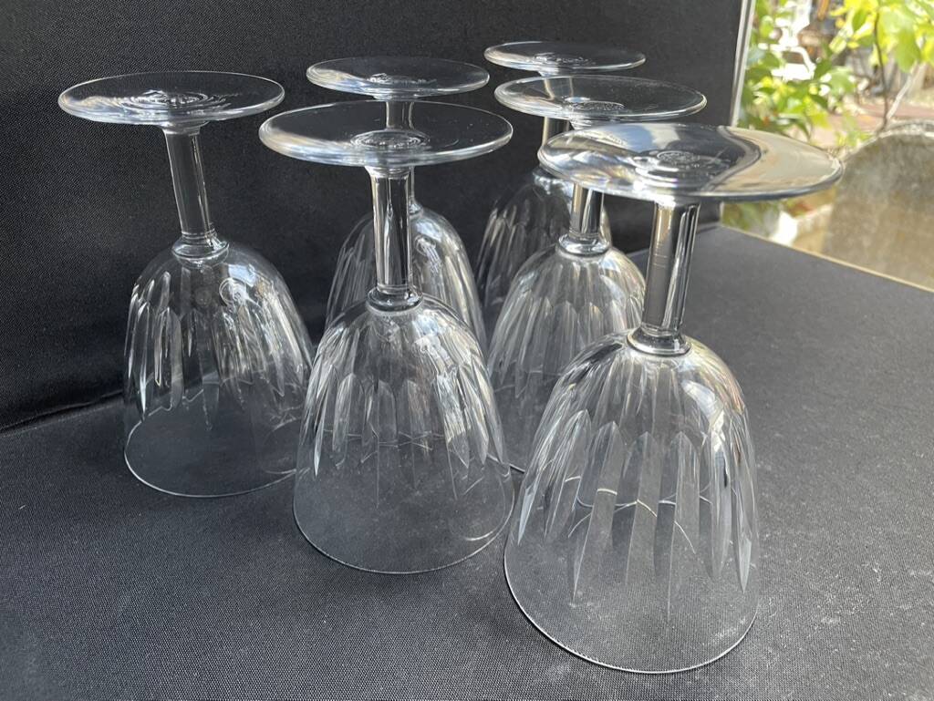 6 verres à eau baccarat service casino