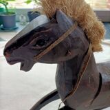 Cheval a bascule rétro bois