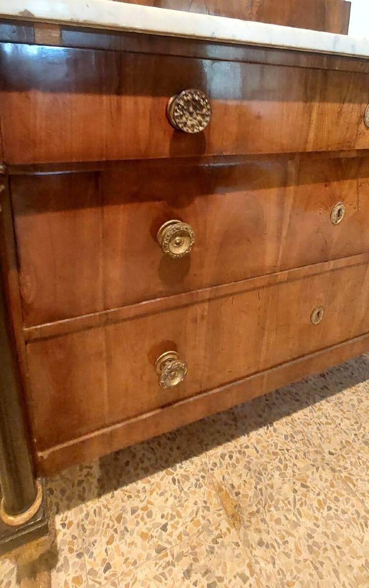 Commode Empire avec miroir - Italie du début du XIXe siècle (Lucca)