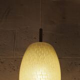 Suspension vintage française en Verre des années 1960 attribuée à Lunel