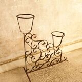 Antique wrought iron plant stand