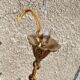 Retro bronze and crystal tassel chandelier - 6-light pendant lamp