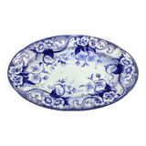 Creil and Montereau - Oval flat in faience model Flora