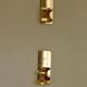 Pair of swedish brass sconces by gusum 1991