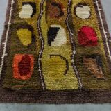 Scandinavian Hand-Knotted Woolen Rya Rug, Sweden, 1960s