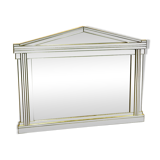 Large vintage horizontal Hollywood Regency mirror by De Knudt, Belgium 1980s.