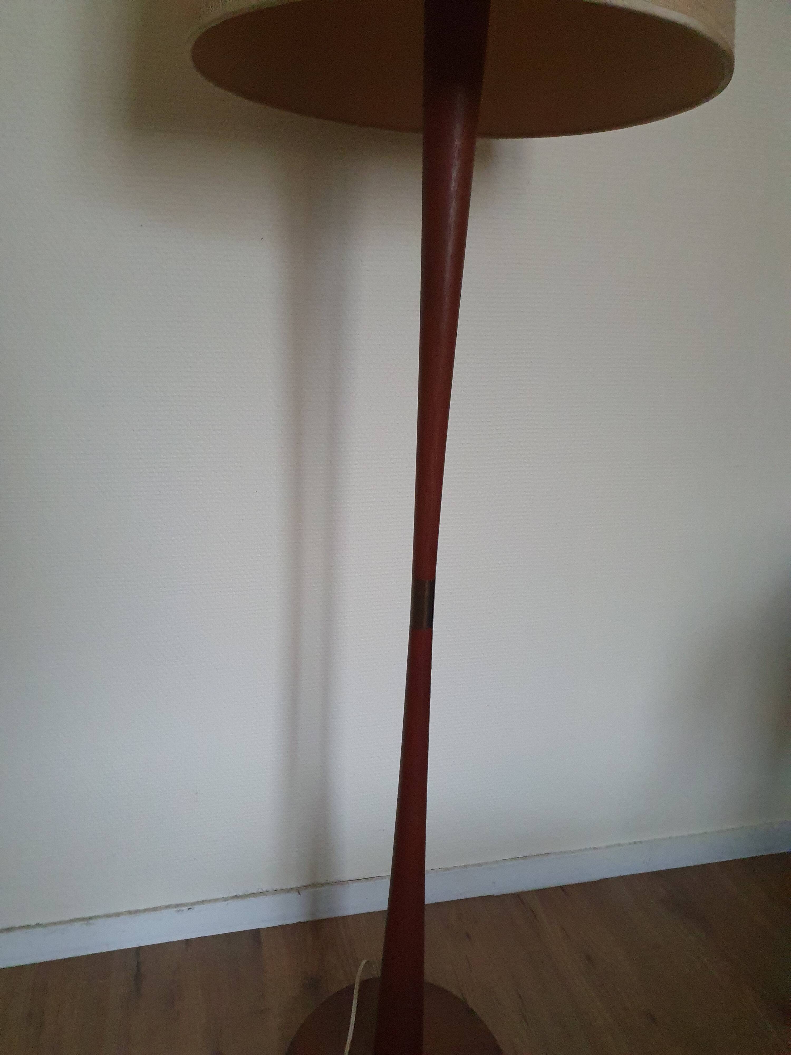 Scandinavian Diabolo teak floor lamp