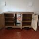 Enfilade 3 doors sandblasted oak and blackened oak year 40