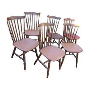 Lot de 6 chaises style western