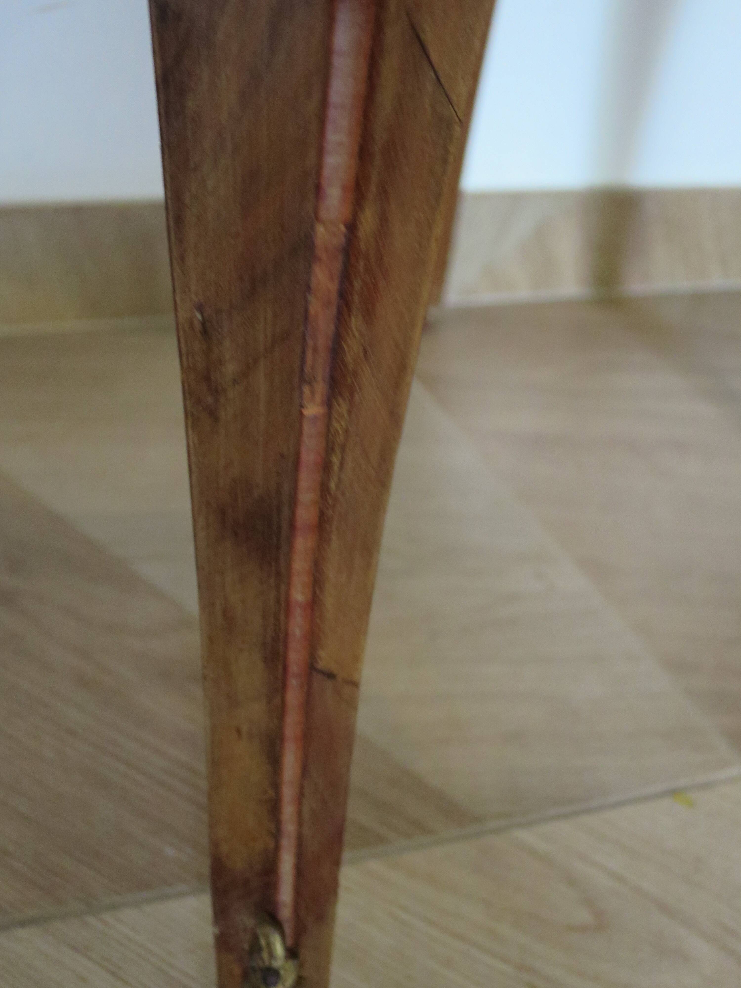 Pair of 2 Louis XV bedside tables - marquetry - 2 drawers - pink marble