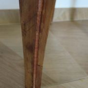 Paire de 2 chevets-louis xv-marqueterie-2 tiroirs-marbre rose