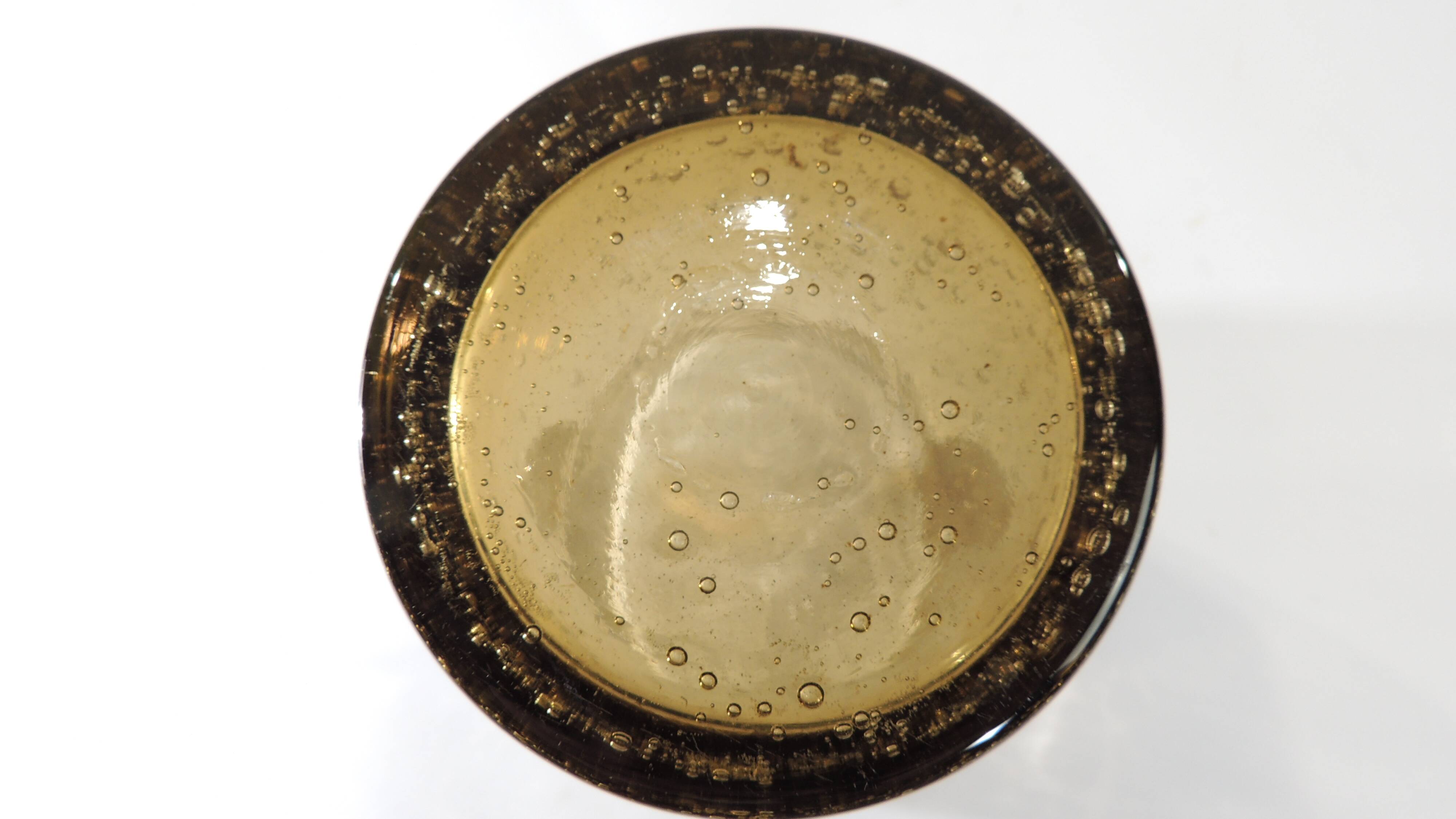 Smoked bubble glass ice bucket, Biot