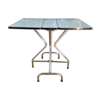 Vintage shapeica folding table and chrome feet