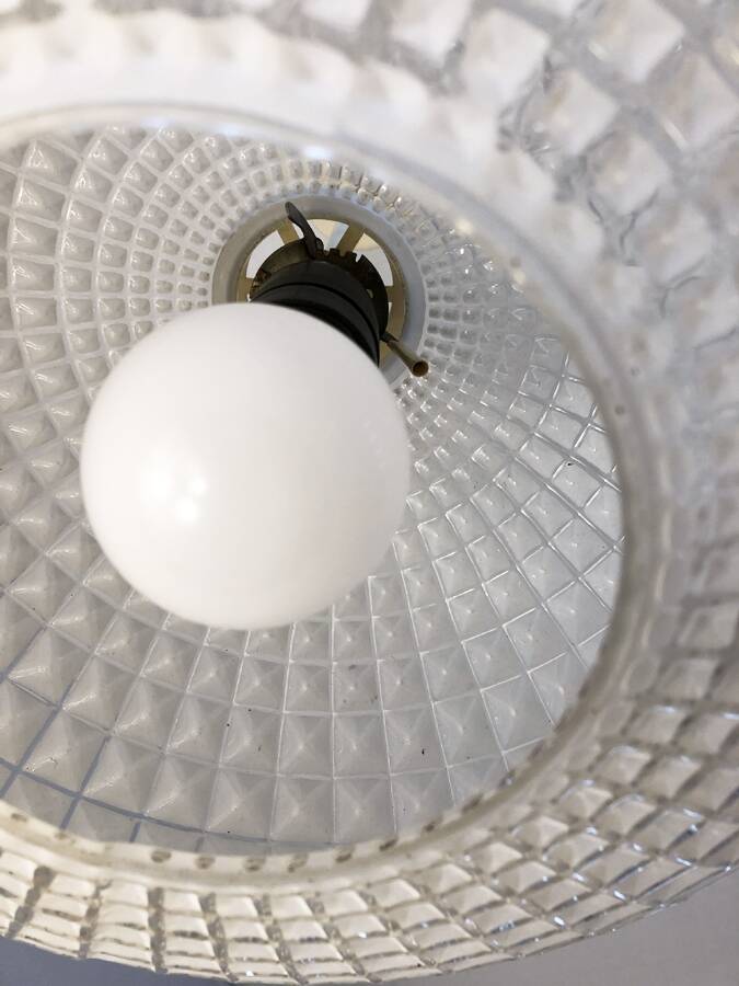 Faceted opaline pendant, circa 1960