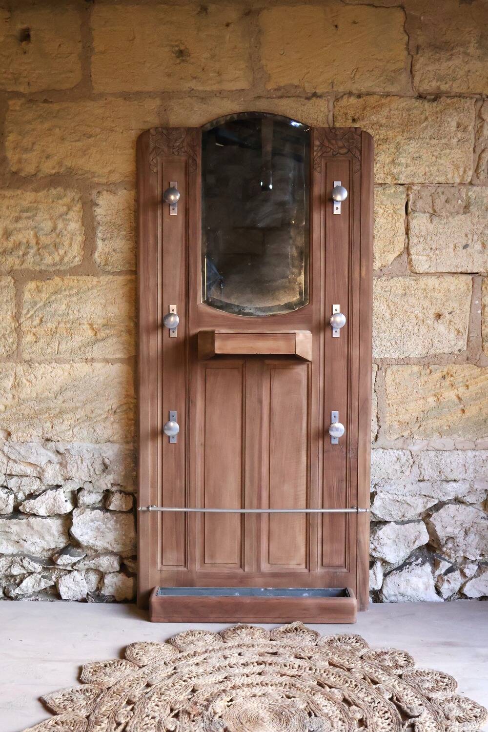 Portemanteau Art déco en noyer