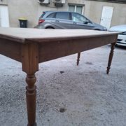 Table de métier ancienne, 2 tiroirs, piètements Louis Philippe