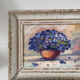 Tableau Bouquet de Violettes fin XIXème siècle