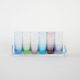 Set of glasses with a tray, Italian design, 1970s, made in Italy