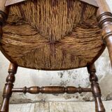 Set of rustic Provençal mulched chairs