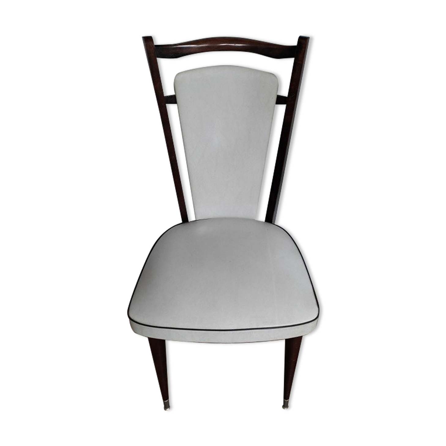 Chaise bois et simili cuir assise